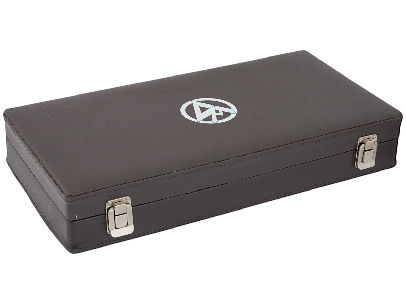 NAZI GERMAN SA DAGGER CUSTOM MADE PRESENTATION CASE: A vintage Nazi German Sturmabteilung SA dagger custom made presentation case. The lockable rectangular black case with silver tone fittings. Inside, on a velvet base, there are recesses for a dagger a