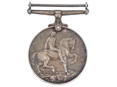 FIRST WORLD WAR BRITISH WAR SILVER MEDAL KING GEORGE V