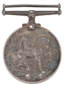 FIRST WORLD WAR BRITISH WAR SILVER MEDAL KING GEORGE V