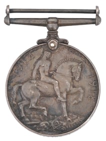 FIRST WORLD WAR BRITISH WAR SILVER MEDAL KING GEORGE V