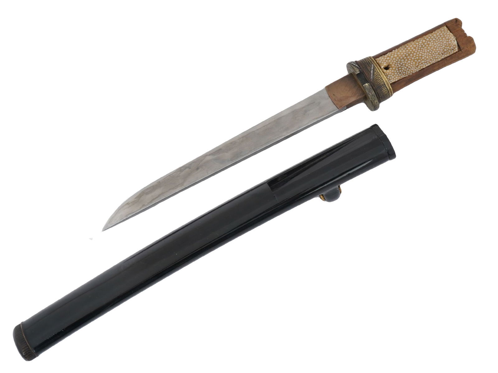 JAPANESE SAMURAI SHORT TANTO DAGGER W SCABBARD (1 of 5)