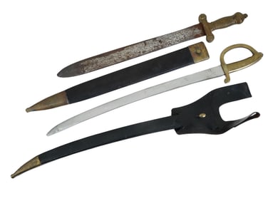 FRENCH SABER AND AMERICAN FOOT ARTILLERY SWORD