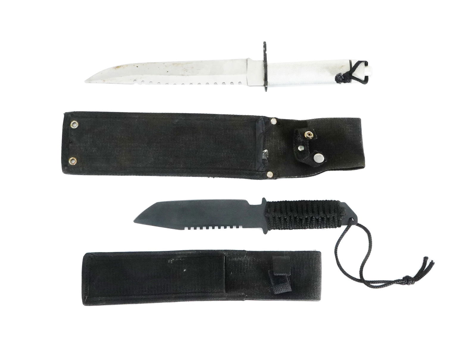 LOT OF 2 STEEL KNIVES WITH SHEATH (1 of 4)