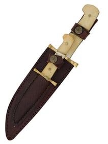 1907 OKLAHOMA SET OF TWO KNIVES WITH SCABBARD