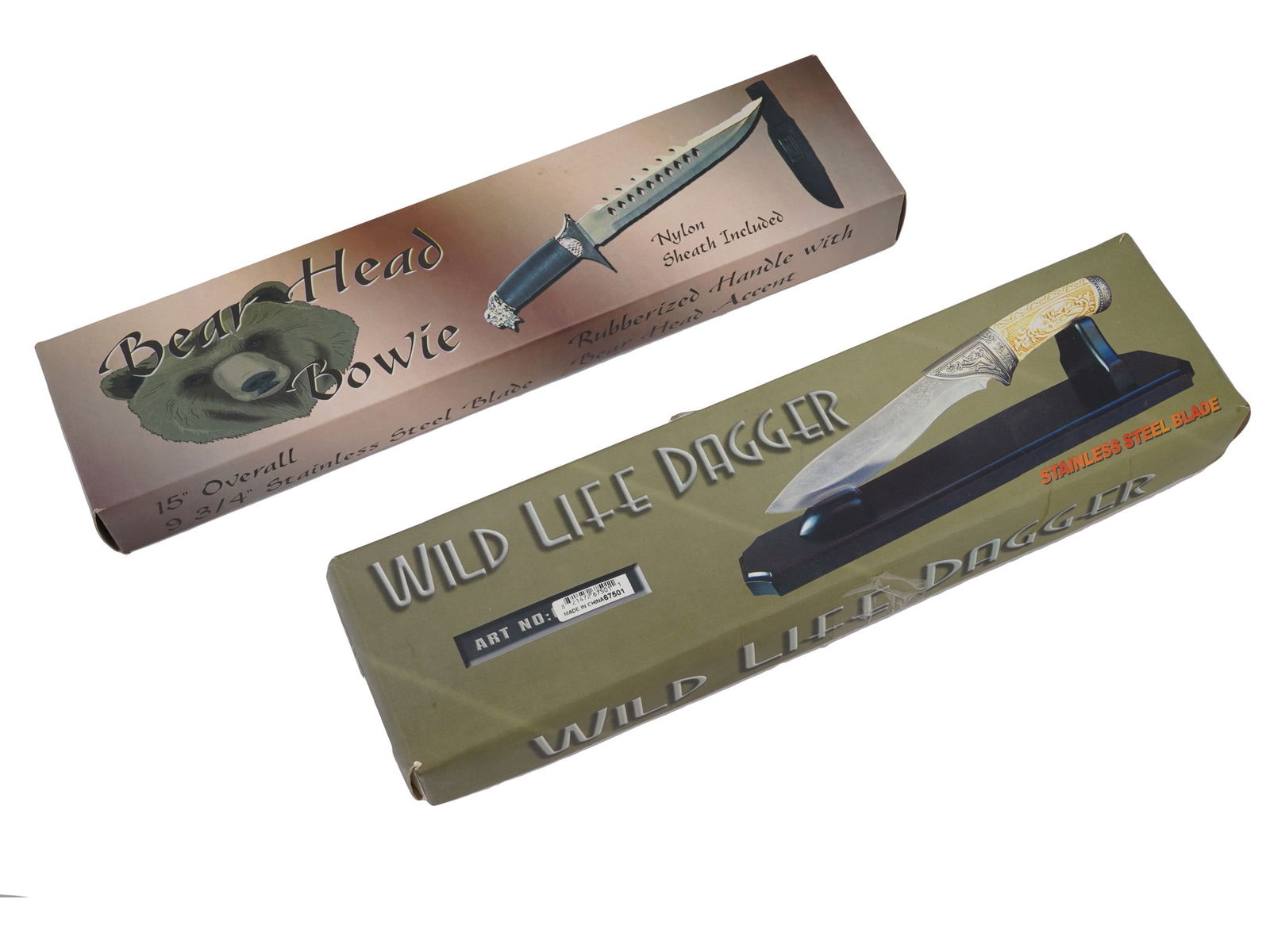 LOT OF TWO PATTERNED HUNTING KNIVES IOB (1 of 12)