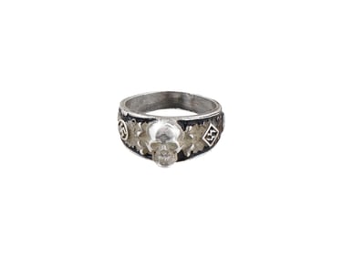 WW2 TYPE GERMAN SS SECRET SOCIETY AHNENERBE SILVER RING