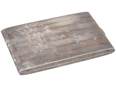 WWII MILITARY AWARD STERLING SILVER CIGARETTE CASE