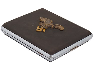 WWII NAZI GERMAN LUFTWAFFE PILOTS CIGARETTE CASE