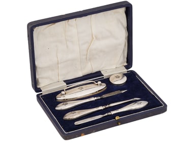 WWII GERMAN EVA BRAUN MONOGRAMMED MANICURE SET