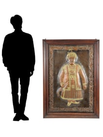 INDIAN MUGHAL 1755 COPPER BRASS PLAQUE ART SHUJA-UD-DAULA