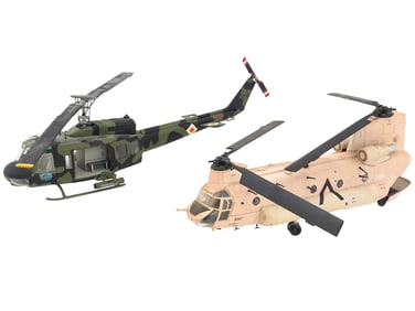 HUEY TRANSPORT PLATOON AND BOEING CH-47 CHINOOK MODELS