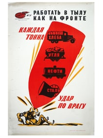 WWIII RUSSIAN SOVIET PROPAGANDA POSTER BY KHOLODOV