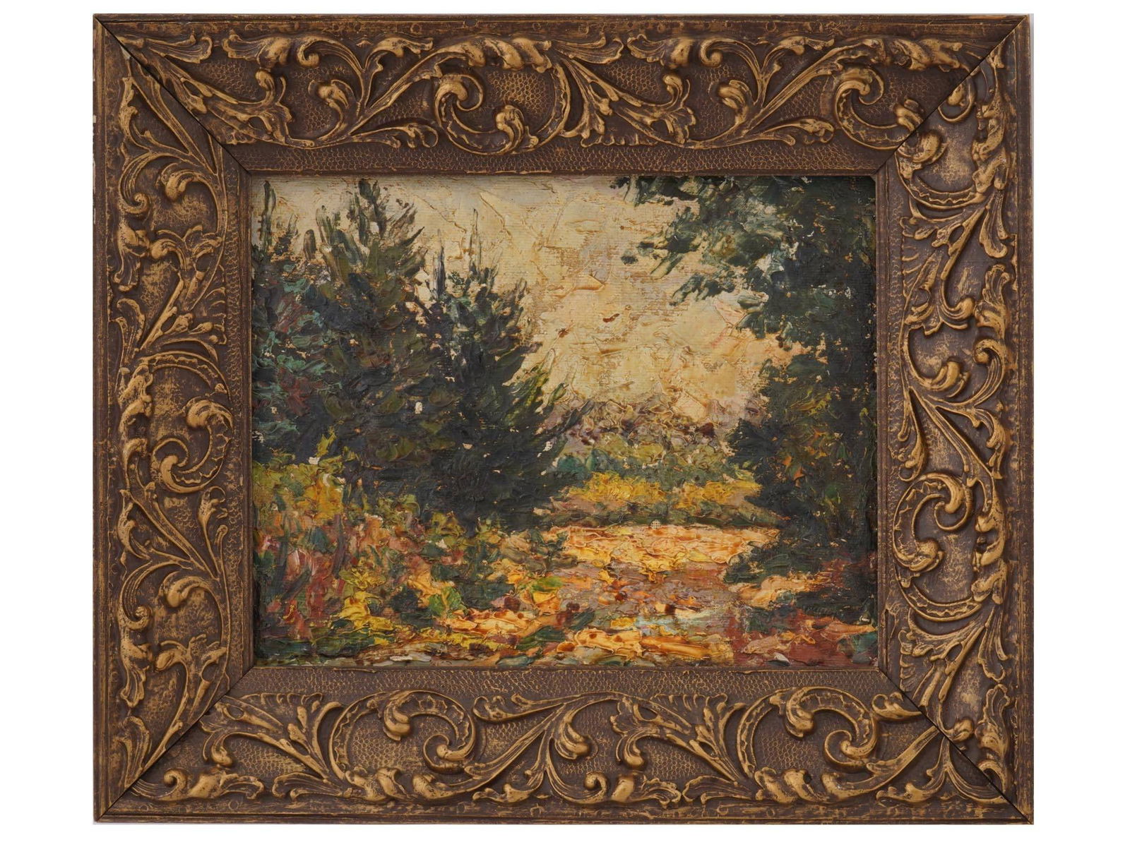 EUROPEAN SCHOOL IMPRESSIONIST LANDSCAPE OIL PAINTING (1 of 3)