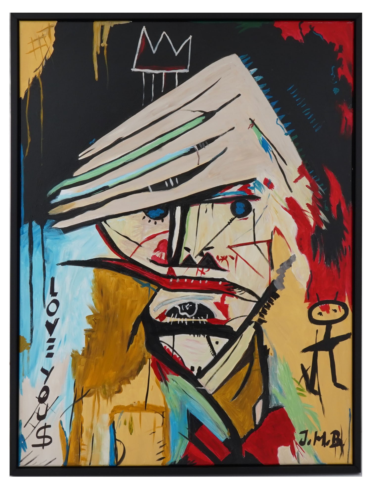 WARHAL MIXED PAINTING AFTER JEAN MICHEL BASQUIAT (1 of 5)