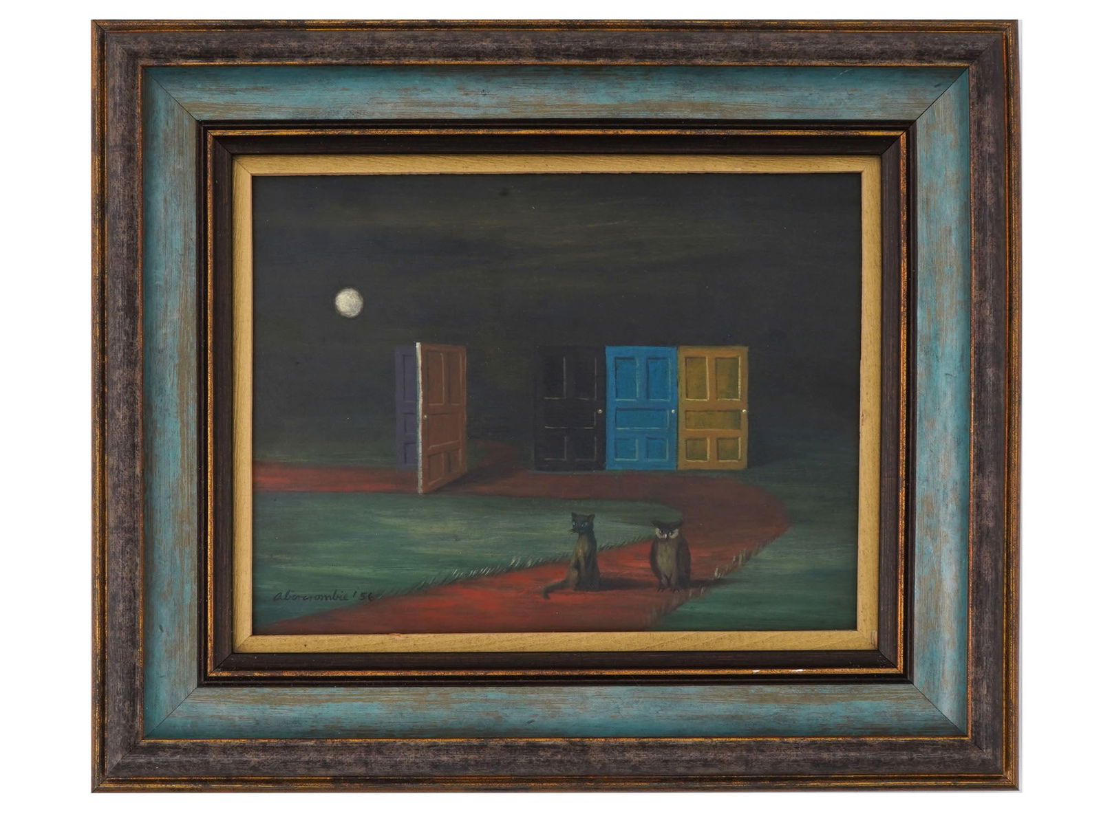 SURREAL OIL PAINTING SIGNED GERTRUDE ABERCROMBIE (1 of 5)