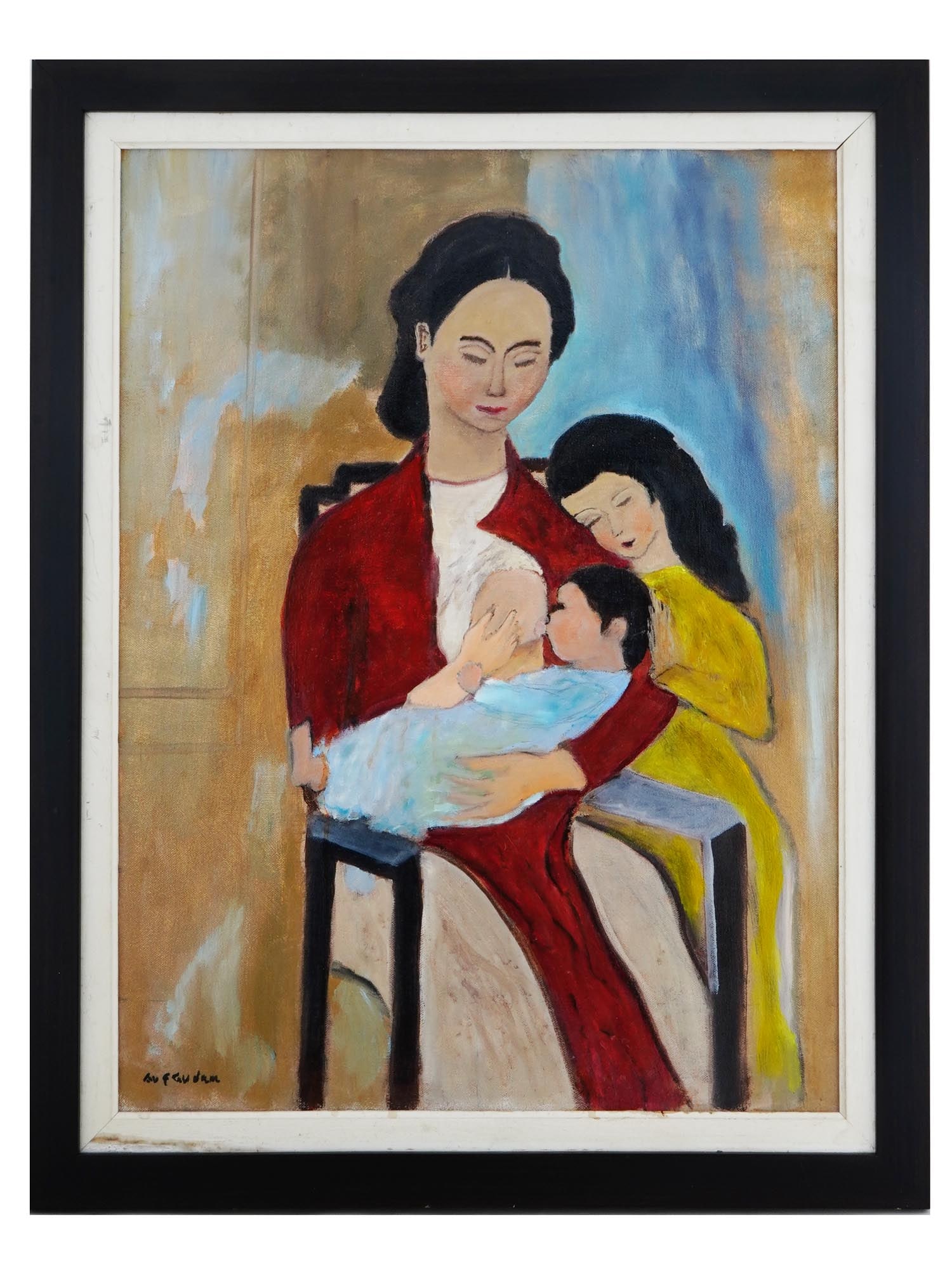 VIETNAMESE OIL PAINTING ATTRIBUTED TO VU CAO DAM (1 of 4)