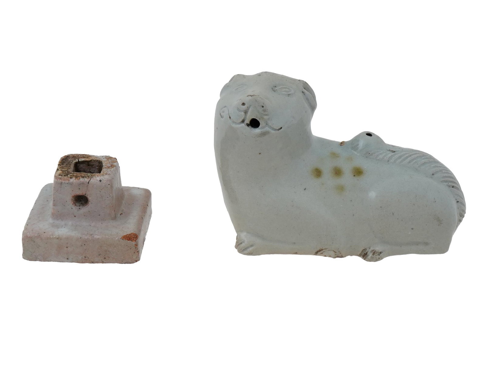 LOT OF TWO ANTIQUE 19TH CEN KOREAN STAMP AND FIGURE (1 of 7)