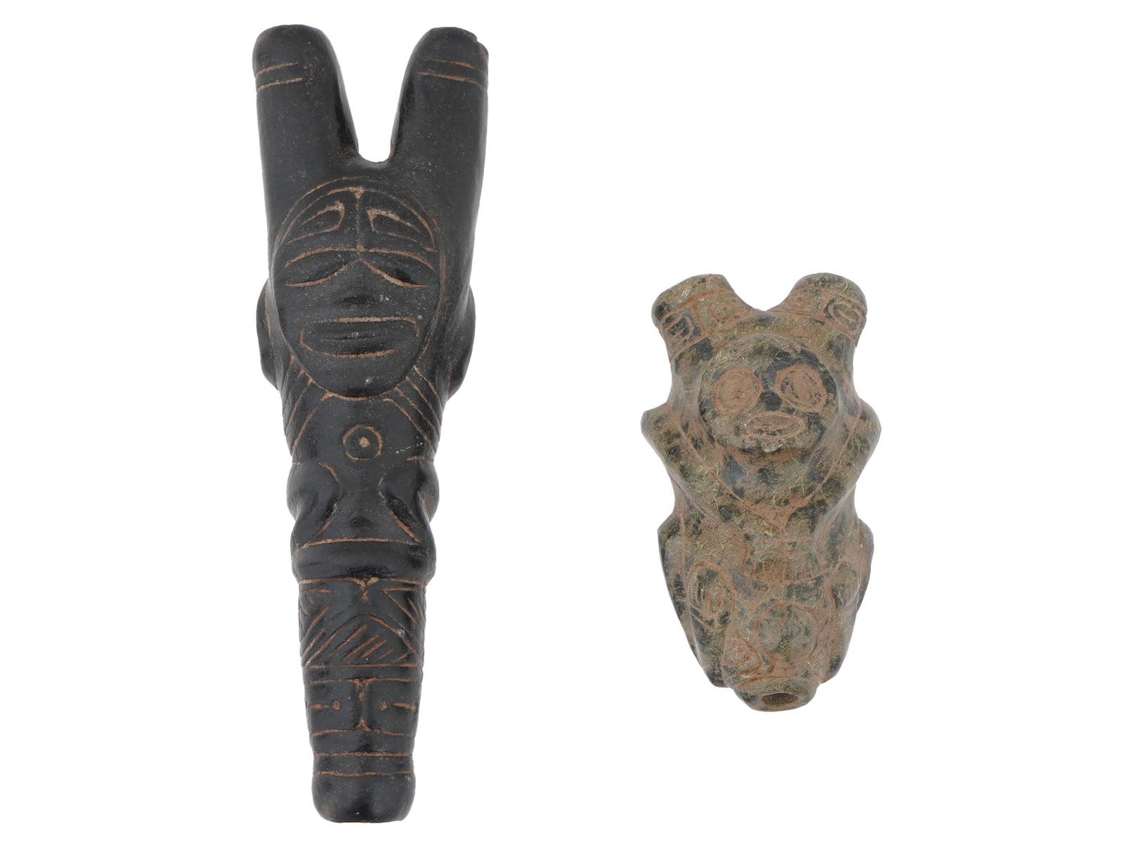 ANCIENT TAINO ARAWAK CARVED STONE COHOBA INHALERS (1 of 4)