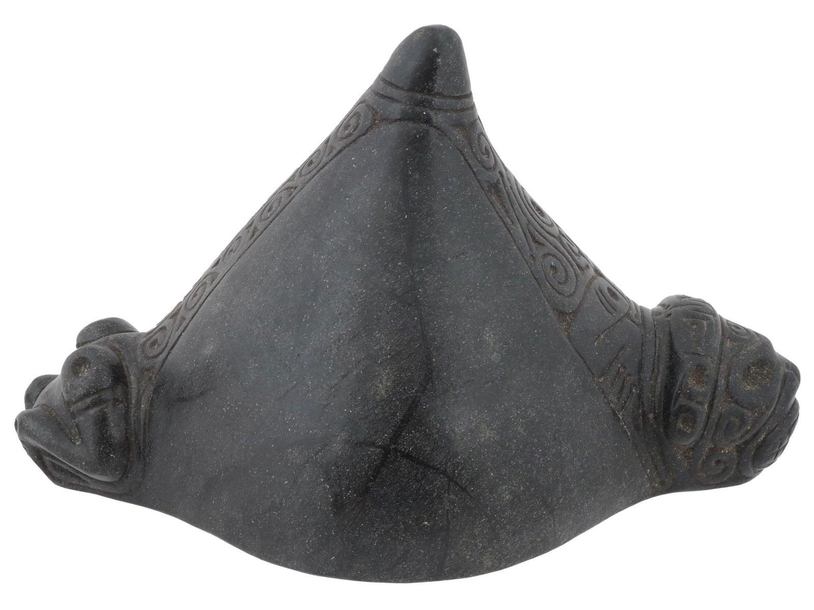 ANCIENT TAINO ARAWAK TRIGONOLITO ZEMI IDOL FIGURE (1 of 6)