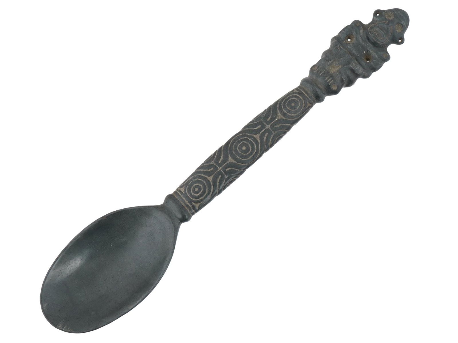 LARGE ANCIENT PRE COLUMBIAN TAINO ARAWAK STONE SPOON (1 of 4)