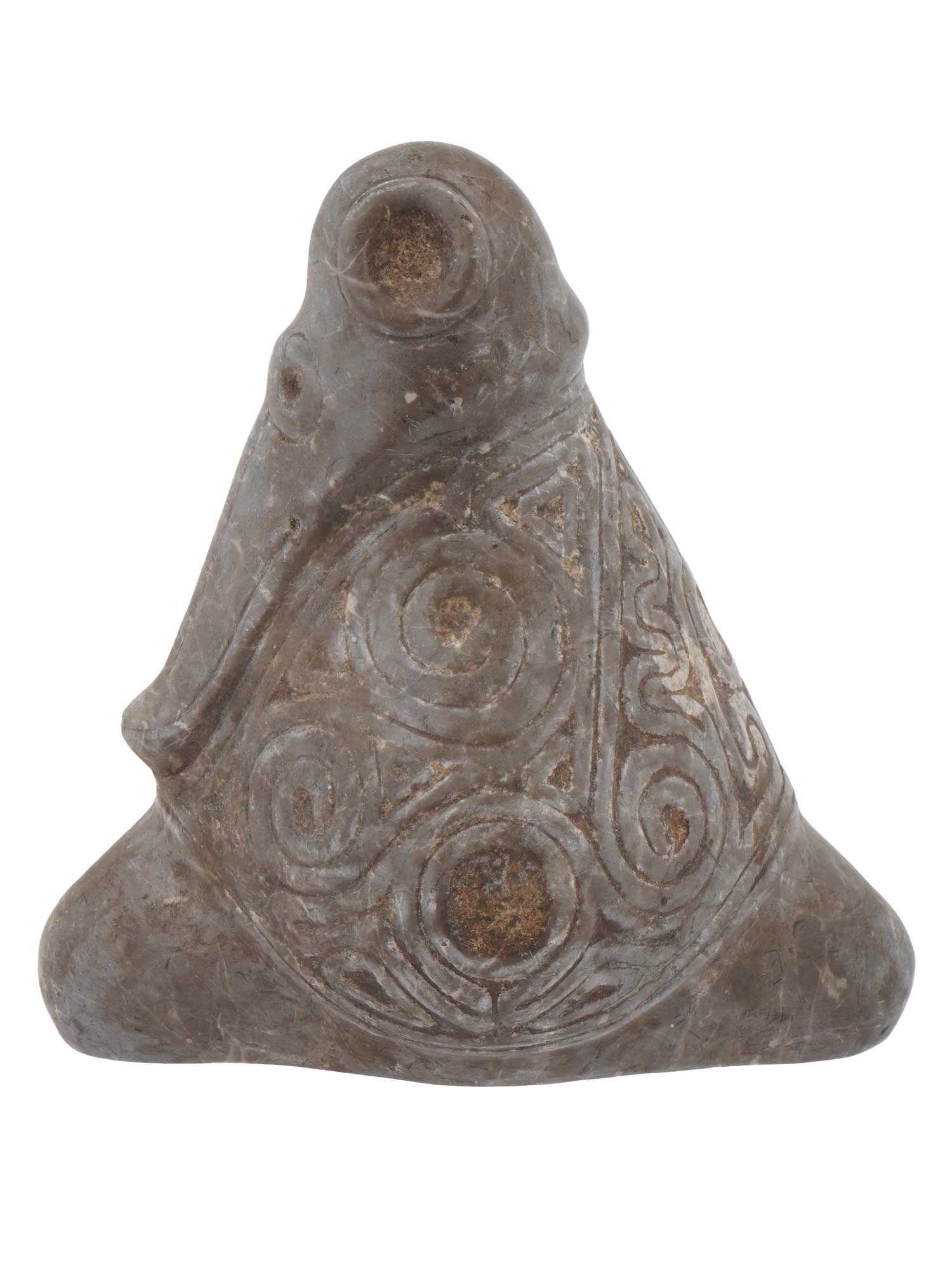 ANCIENT PRE COLUMBIAN TAINO STONE ZEMI IDOL FIGURE (1 of 6)