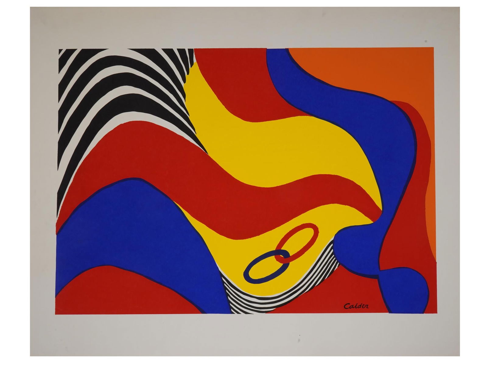 LITHOGRAPH POSTER ALEXANDER CALDER FLYING COLORS 1973 (1 of 4)