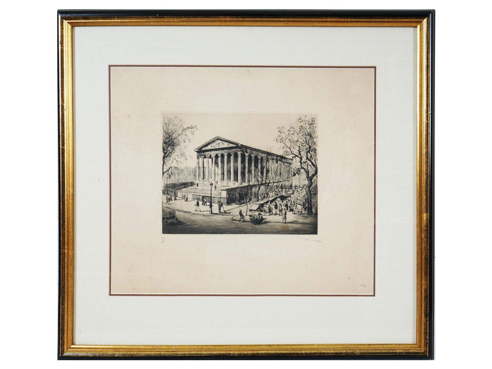 MID CENTURY VIEW OF PARIS ETCHING LTD ED SIGNED (1 of 5)