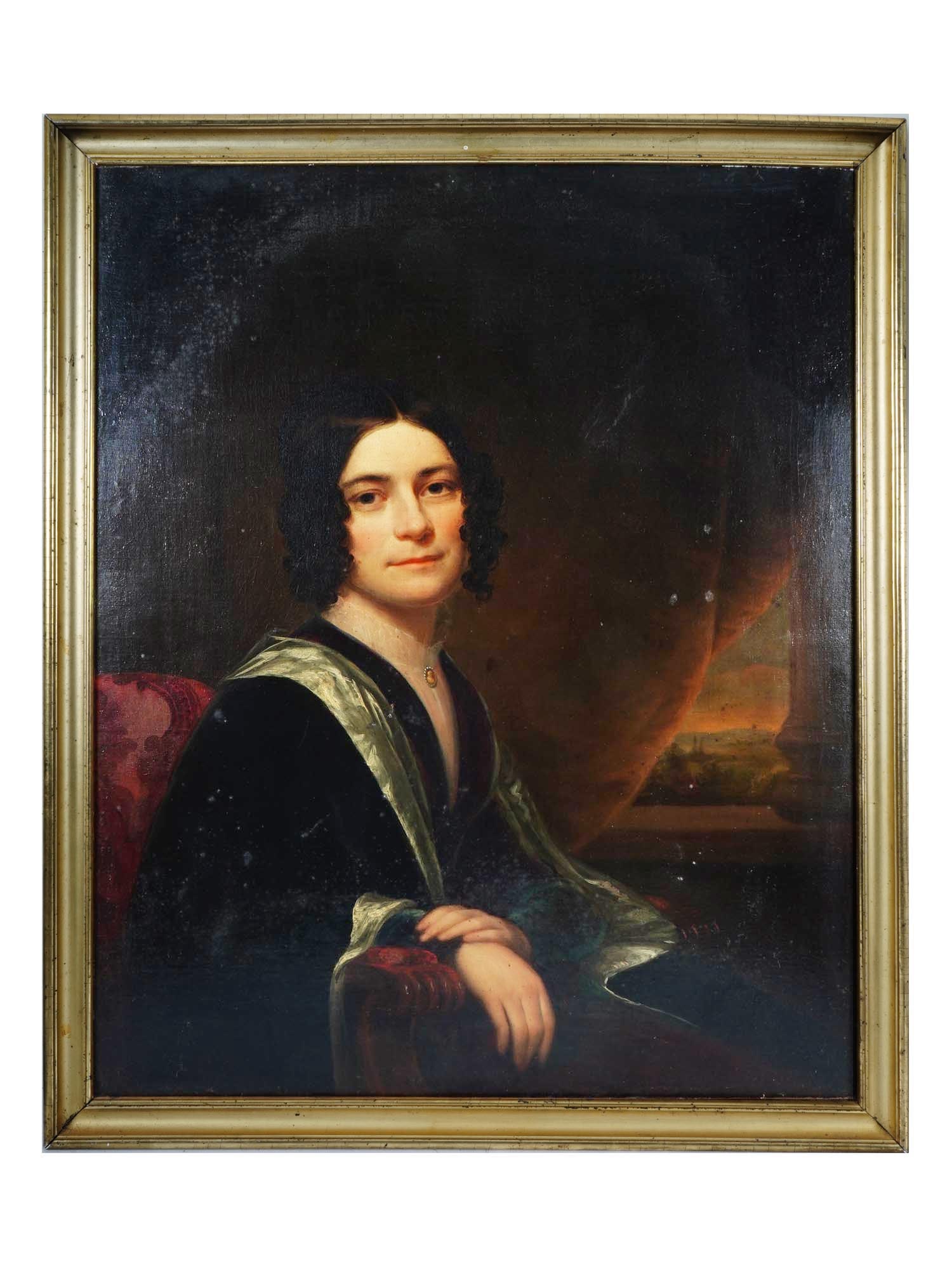 ALVAN CLARK ANTIQUE 19TH C AMERICAN OIL PAINTING (1 of 4)