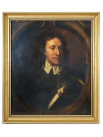 ANTIQUE OIL PAINTING OF CROMWELL AFTER PETER LELY