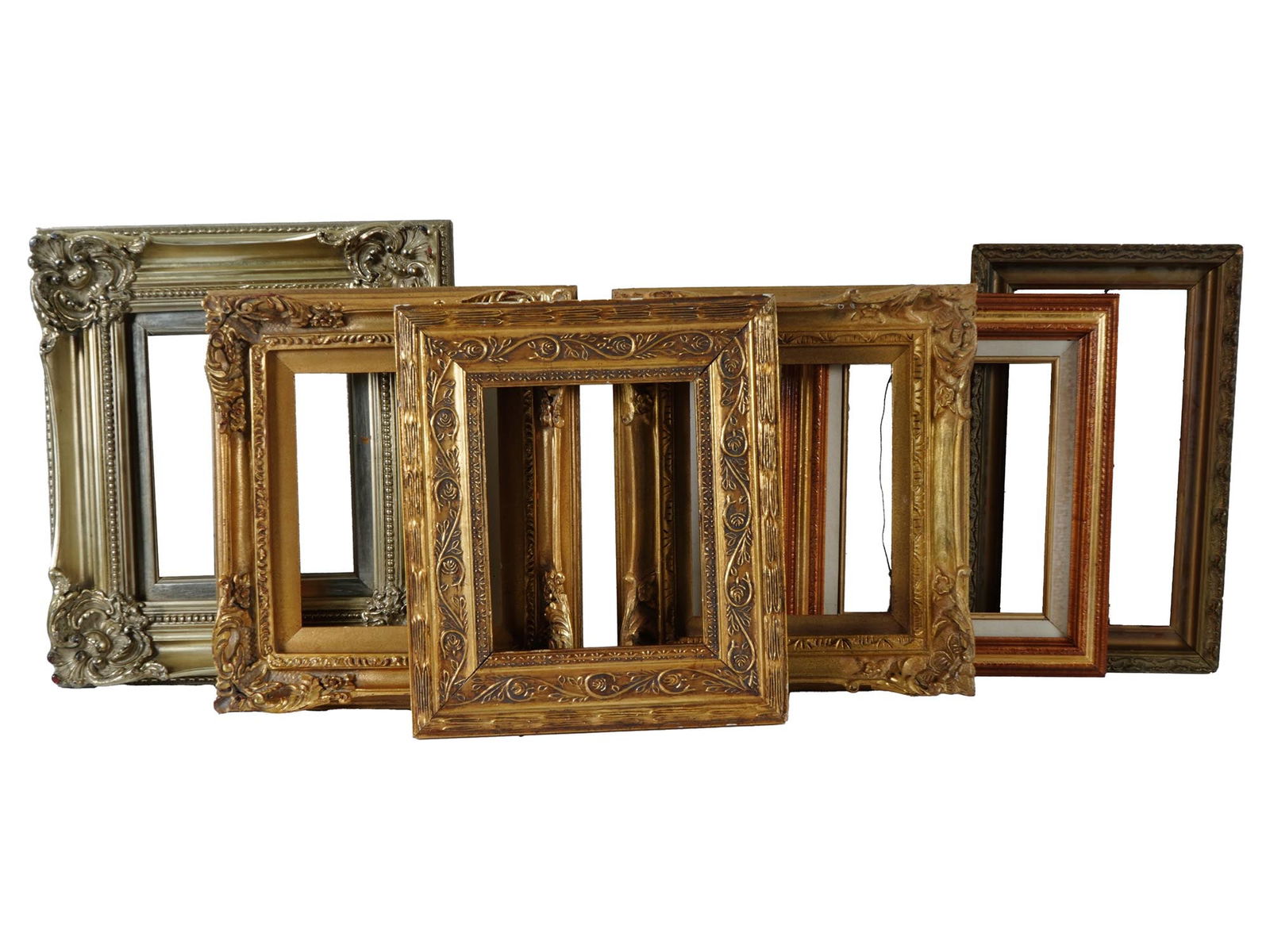 COLLECTION OF SIX GILT WOOD PICTURE FRAMES (1 of 10)