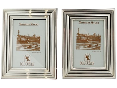 VINTAGE ITALIAN DEL CONTE SILVER PICTURE FRAMES
