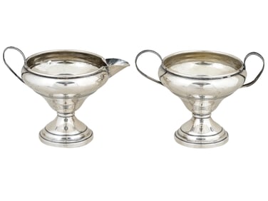 STERLING SILVER REINFORCED CEMENT SET CUP CREAMER