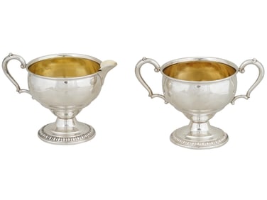 AMERICAN WM ROGERS STERLING SILVER SET CUP CREAMER