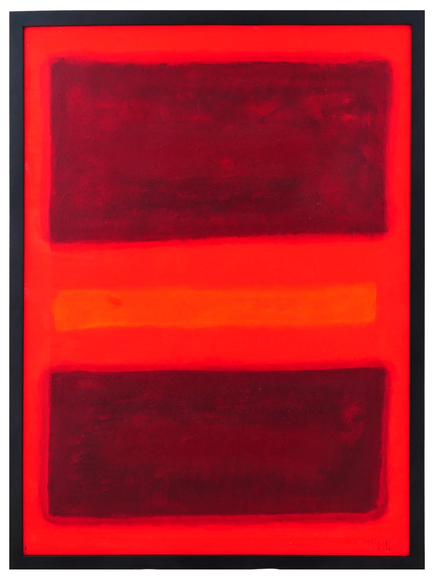 ABSTRACT AMERICAN OIL PAINTING SIGNED HELEN KHAL (1 of 5)