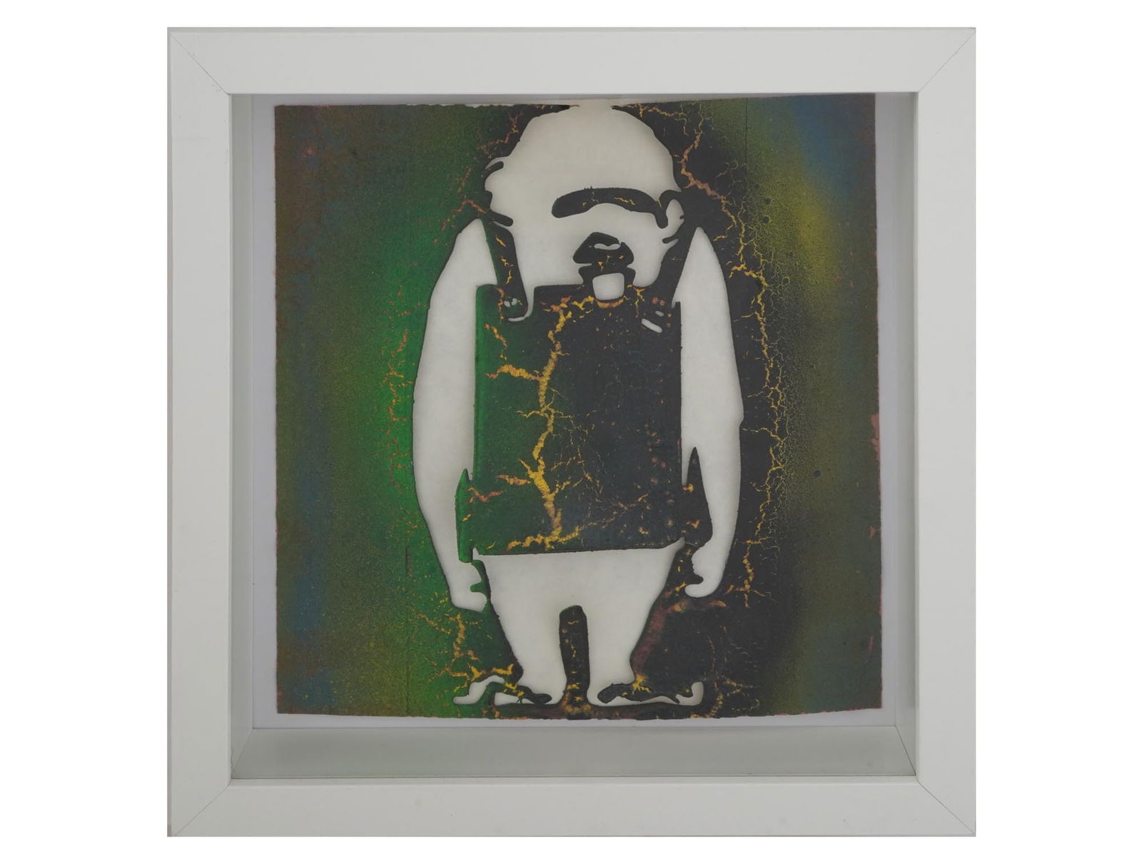 BANKSY THE MONKEY GRAFFITI STENCIL FRAMED (1 of 4)