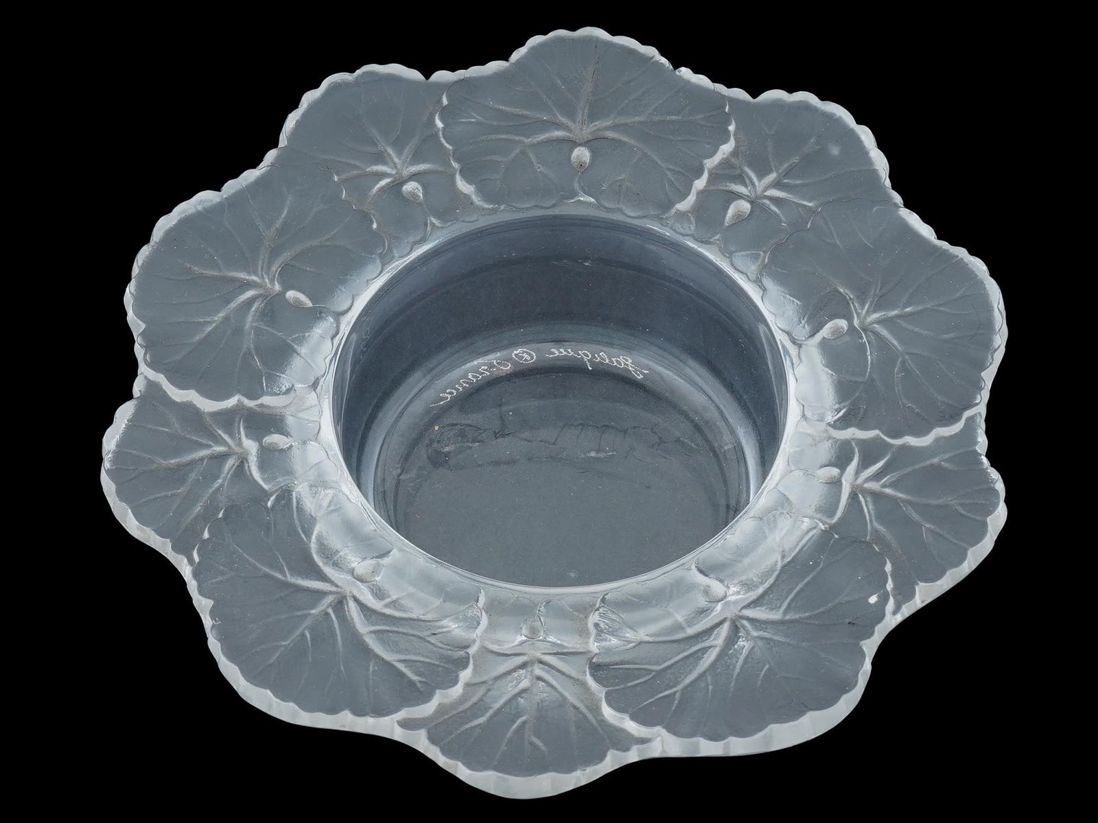 FRENCH ATTRIBUTED TO LALIQUE PARIS GLASS BOWL (1 of 7)