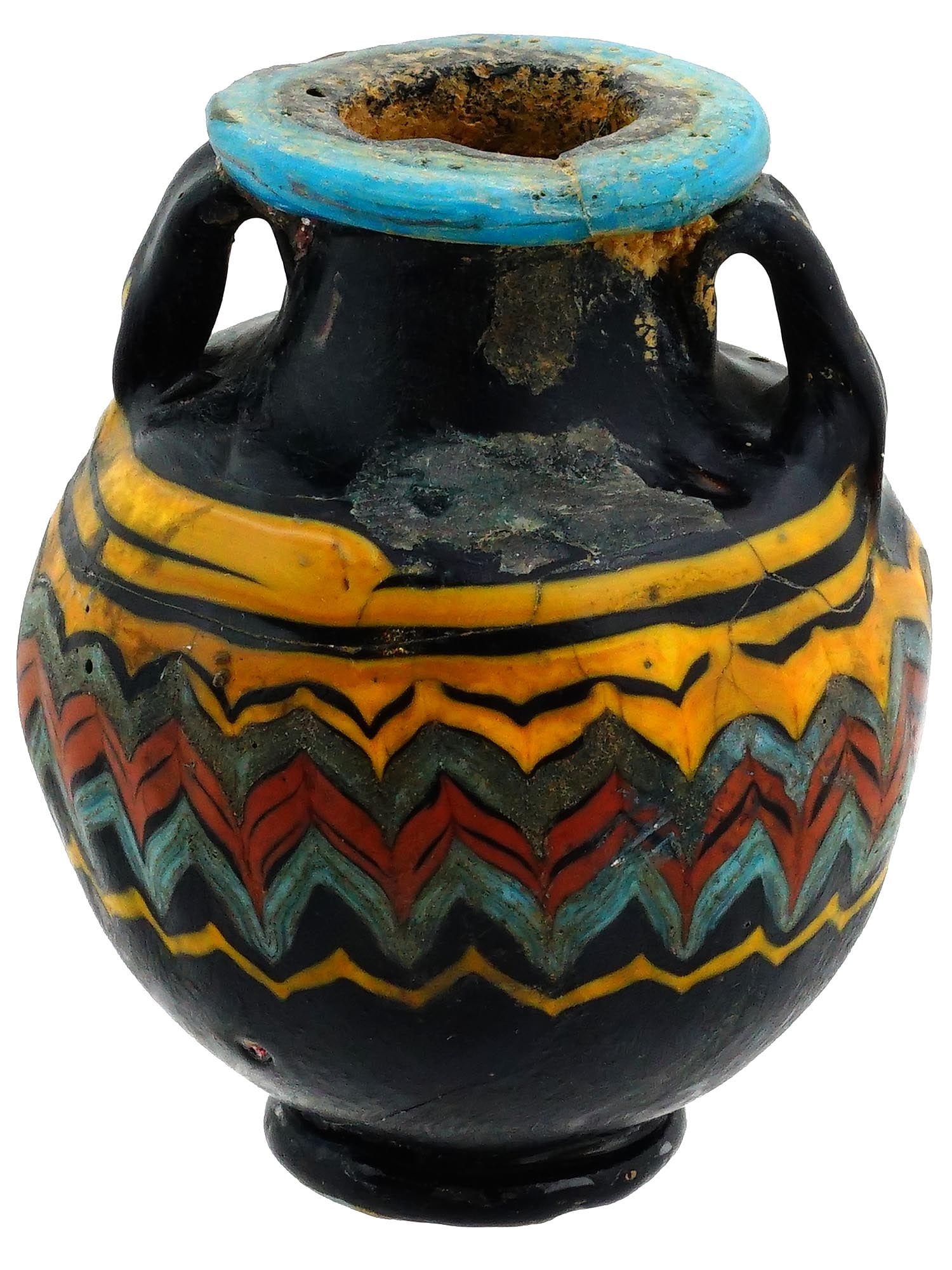 ANCIENT MEDITERRANEAN GLASS ARYBALLOS PERFUME BOTTLE (1 of 8)