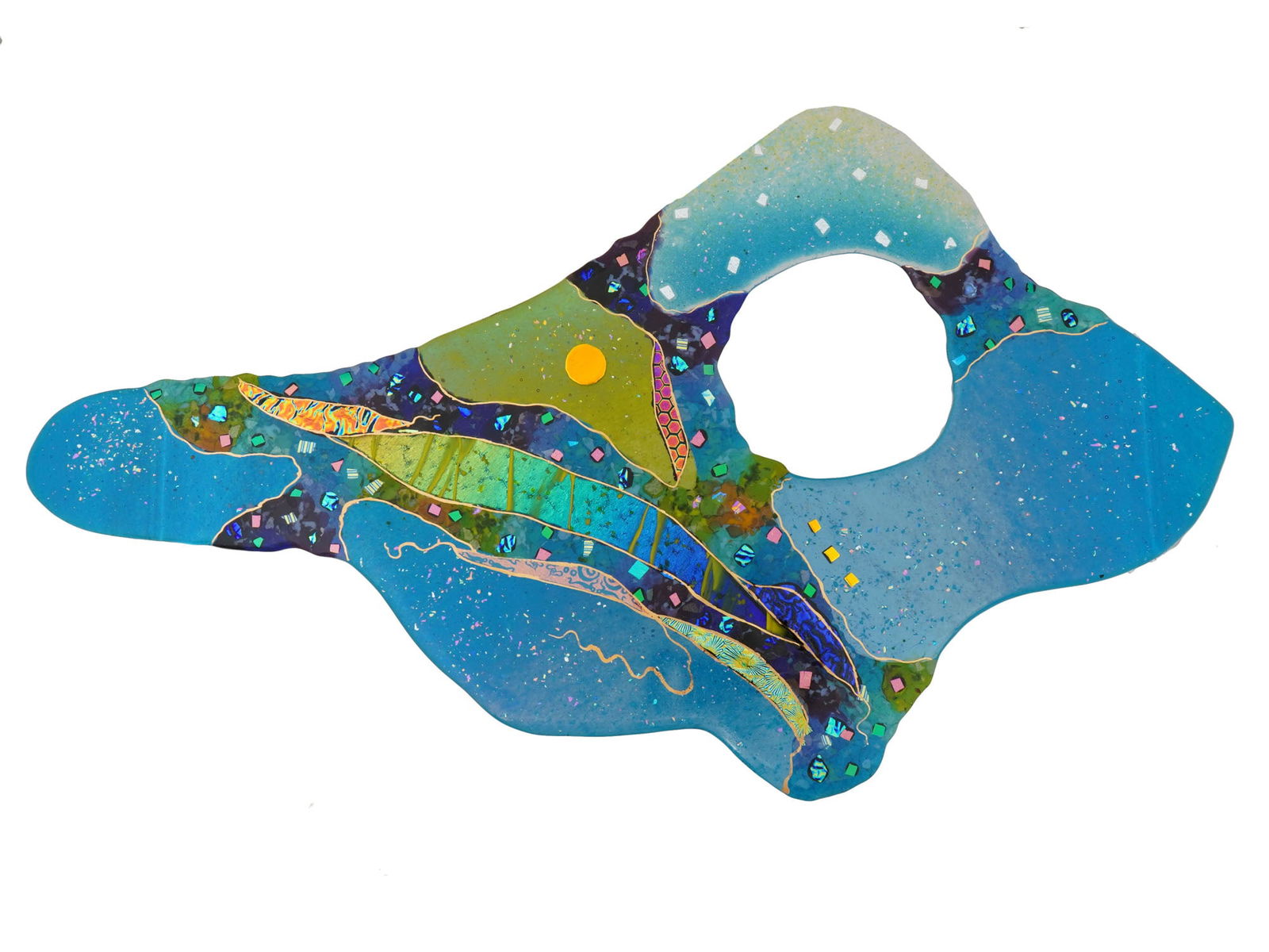 AMERICAN KAREN EHART STUDIO MOSAIC GLASS SCULPTURE (1 of 3)