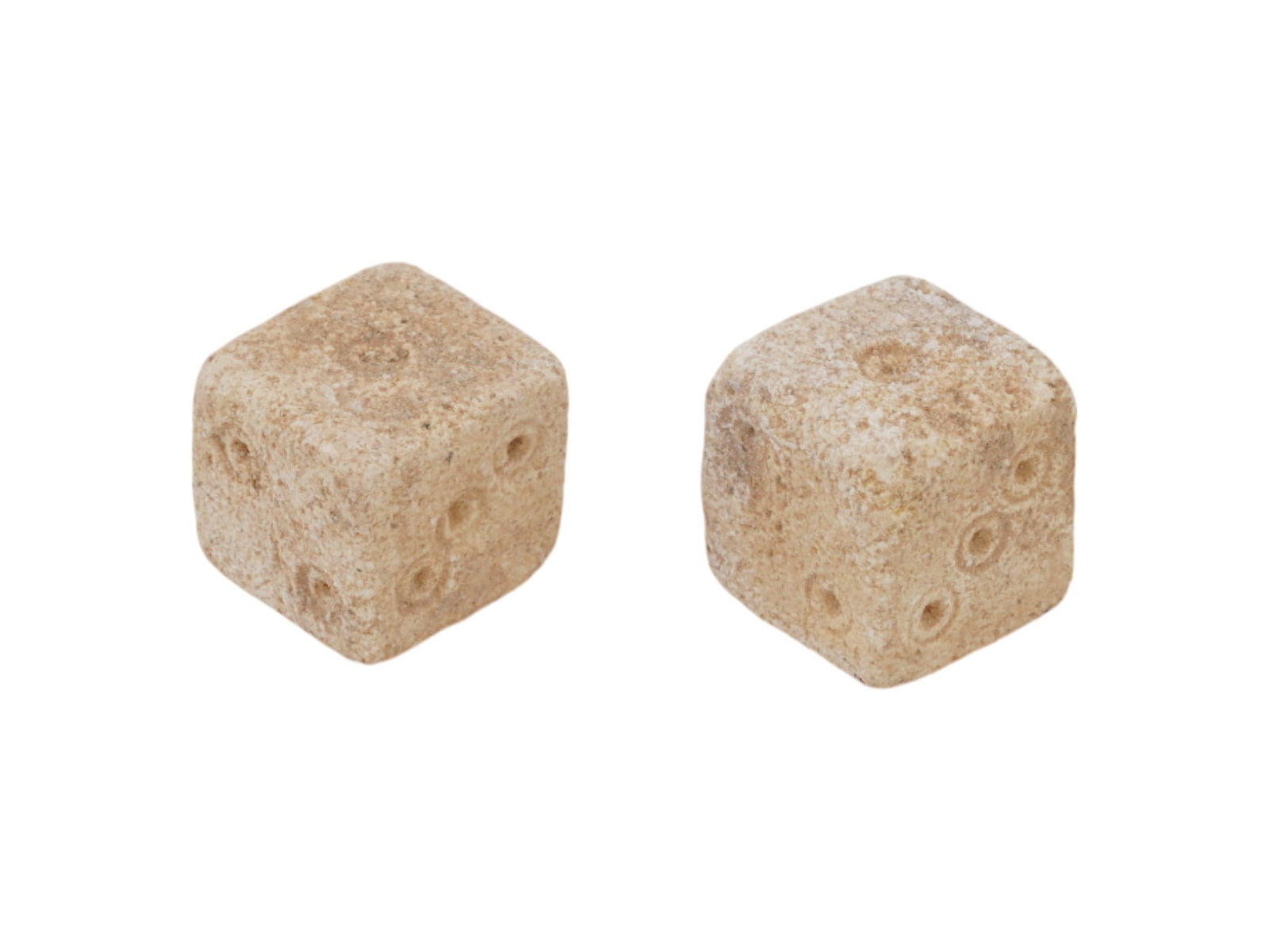 PAIR OF ANCIENT ROMAN STONE DICE CA 100-300 AD (1 of 3)