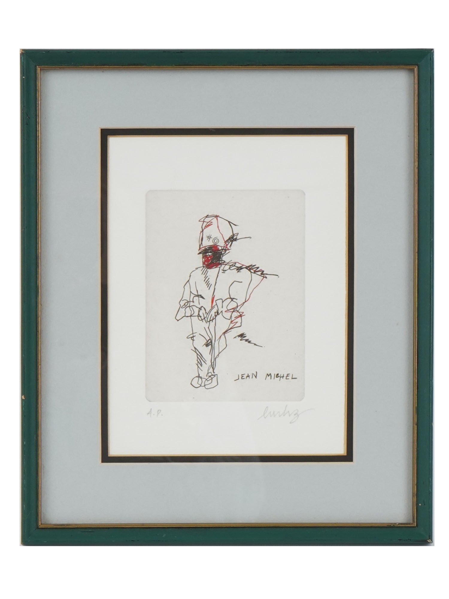 JEAN MICHEL BASQUIAT SIGNED ARTIST PROOF ETCHING (1 of 4)