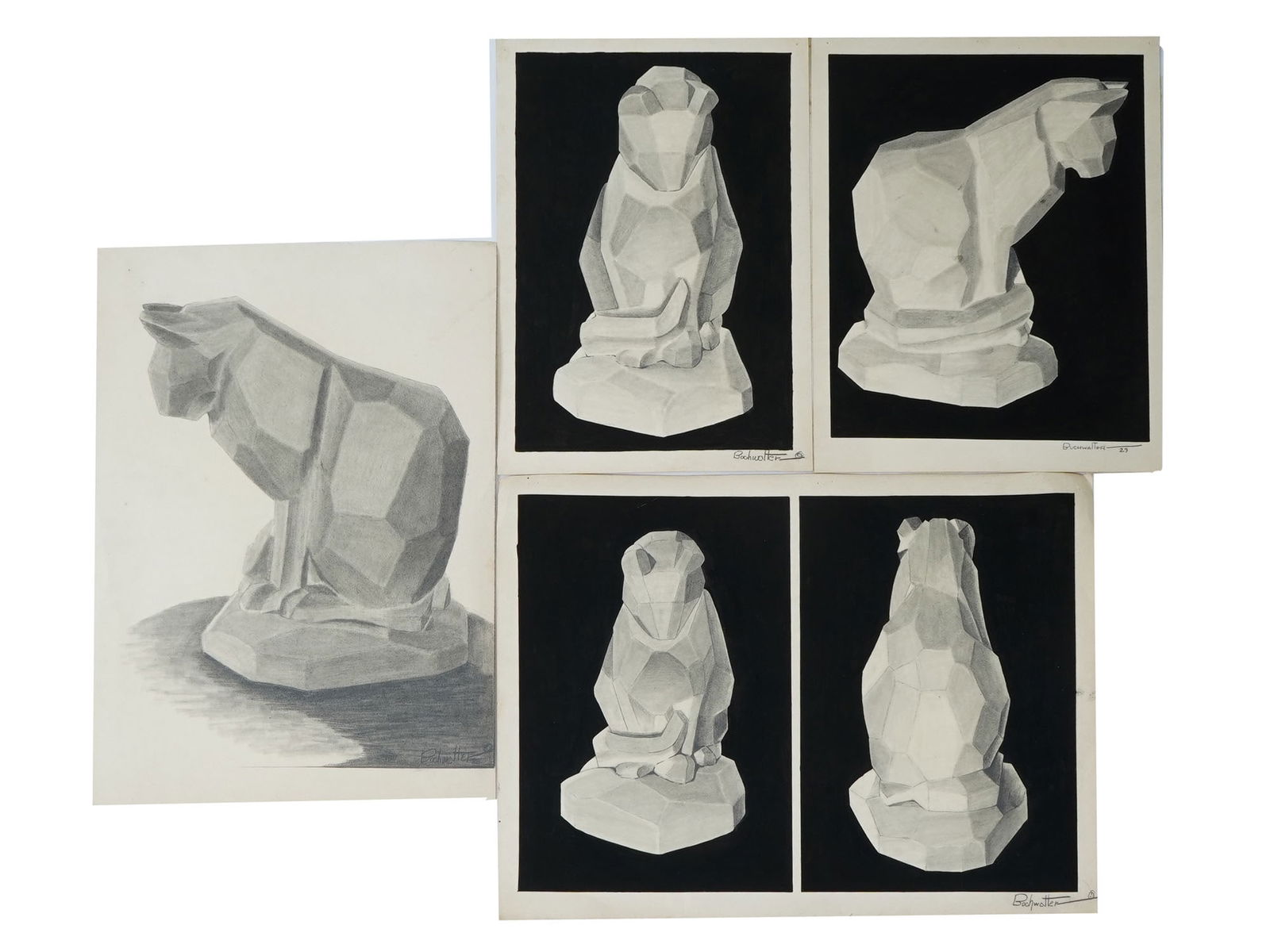 MERLE BUCHWALTER MIXED MEDIA ON PAPER SKETCHES (1 of 5)