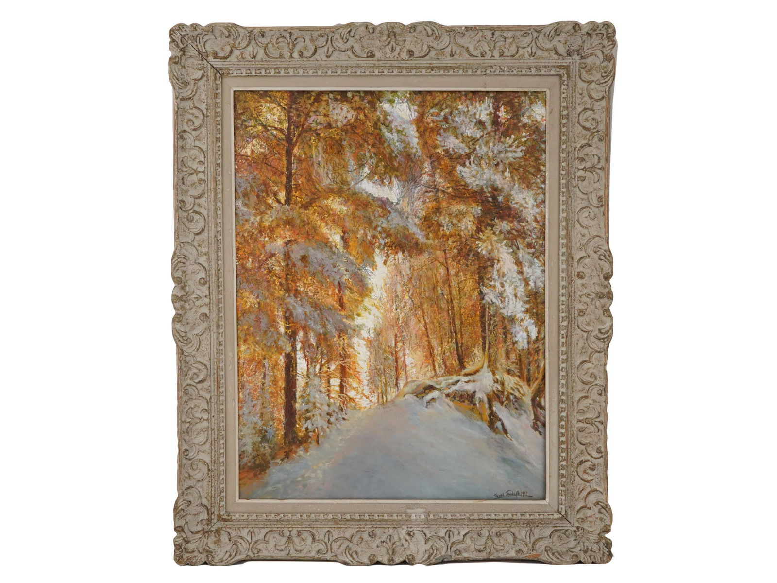 RUSSIAN PAINTING SIGNED IGOR GRABAR WINTER LANDSCAPE (1 of 4)