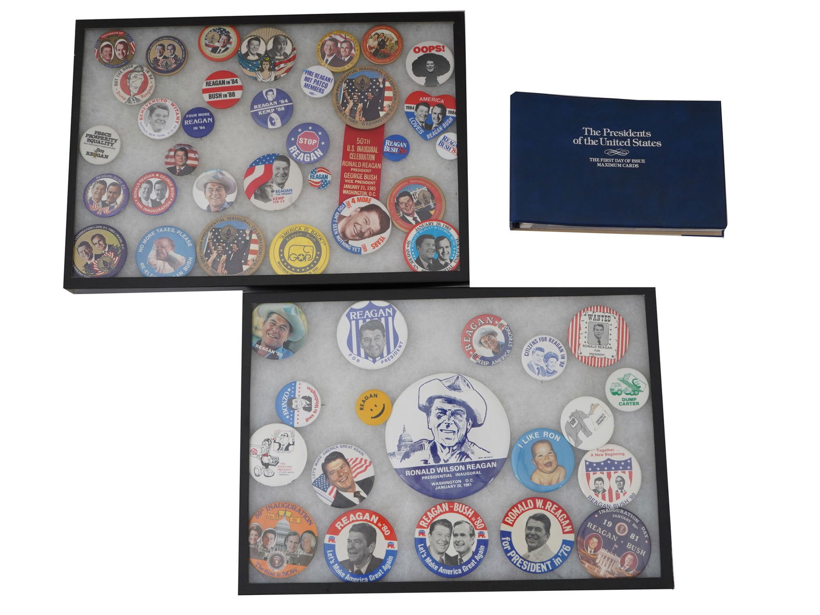 AMERICAN FIRST DAY COVERS AND RONALD REAGAN PINS (1 of 10)