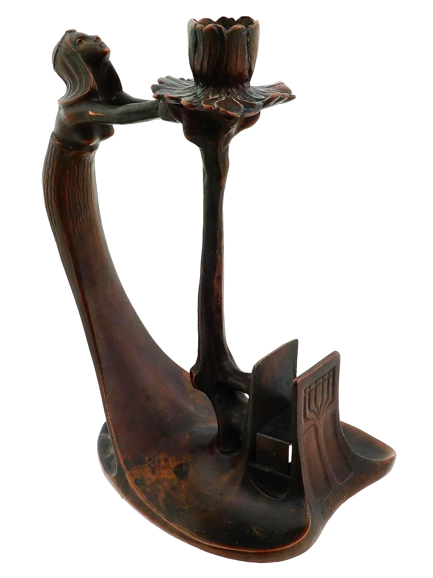 BERNHARD BUTZKE ART NOUVEAU COPPER CANDLESTICK (1 of 8)