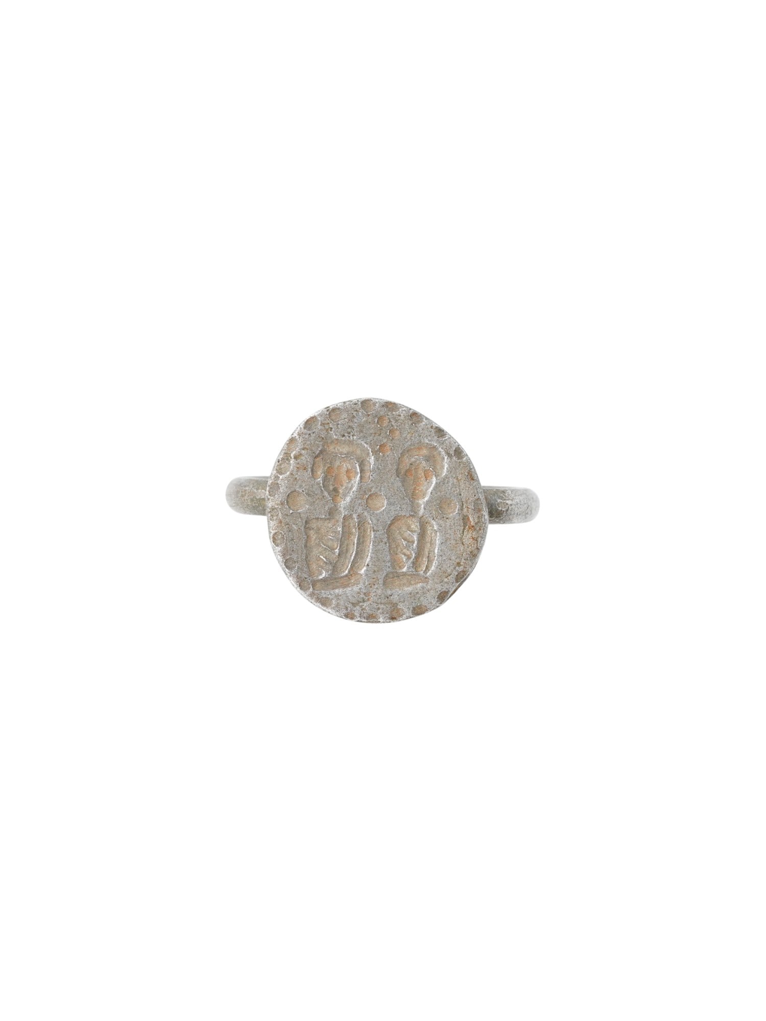 ANCIENT BYZANTINE SILVER RING CA 9TH TO 14TH C AD (1 of 5)