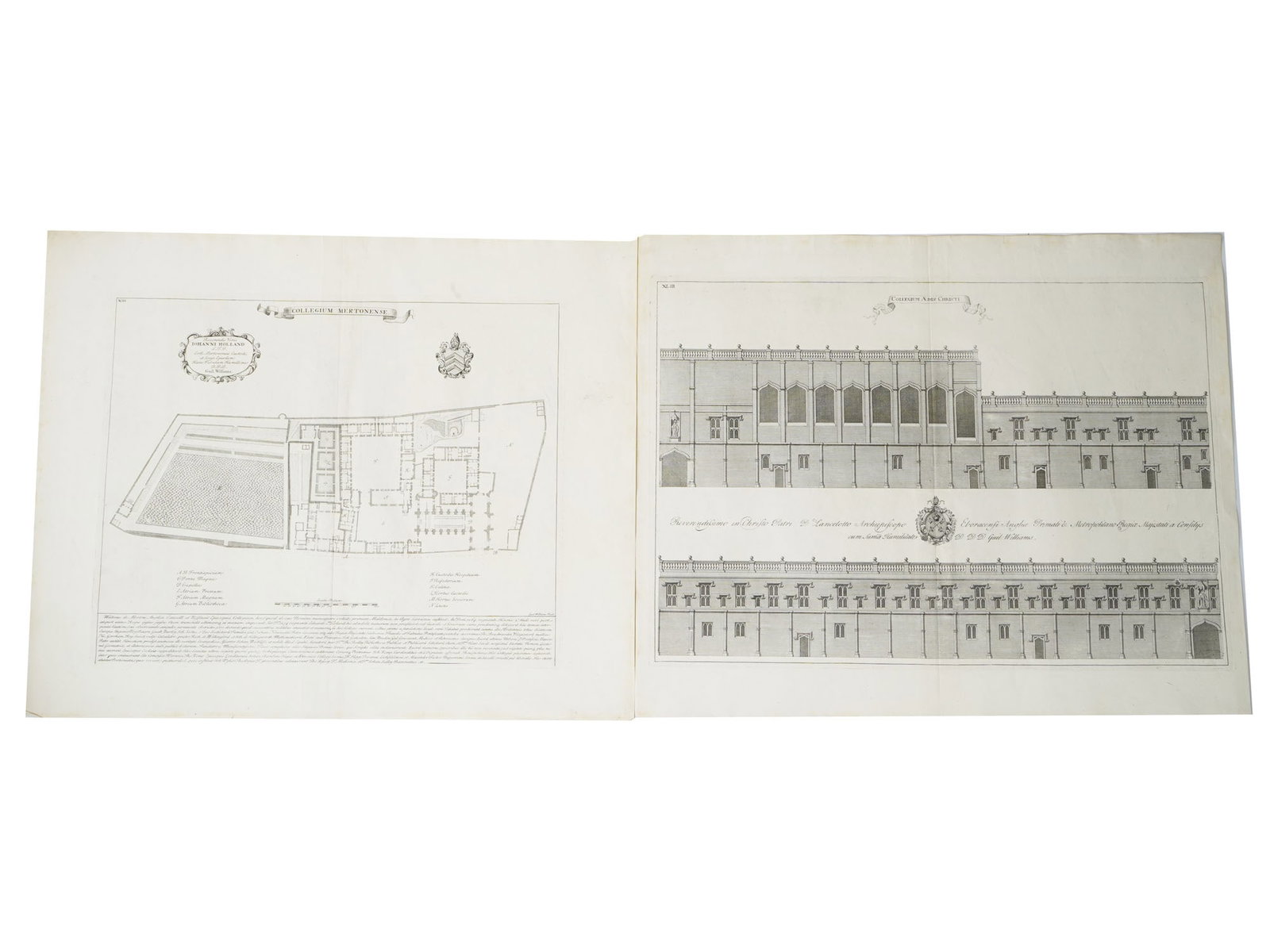 ANTIQUE ENGRAVINGS BY WILLIAM WILLIAMS OXFORD COLLEGES (1 of 4)