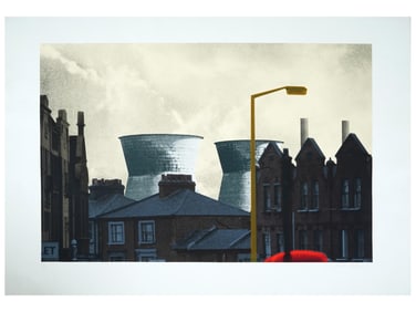 SILKSCREEN PRINT LILIANE LIJN INDUSTRIAL LANDSCAPE 1971
