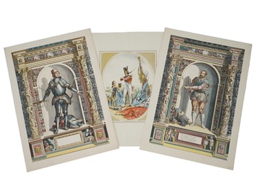 ANTIQUE ENGRAVINGS AFTER FONTANA AND A MILITARY PRINT
