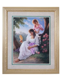 AMERICAN GENRE SCENE COLOR PRINT AFTER MARK ARIAN