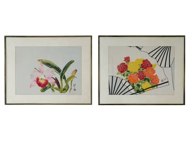 VINTAGE CHINESE COLOR PRINTS ON SILK